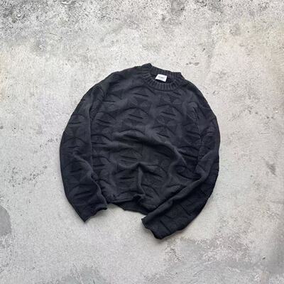 Askyurself针织满印十字毛衣