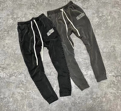 Askyurself 21AW 新品经典水洗浮雕logo卫裤宽松休闲