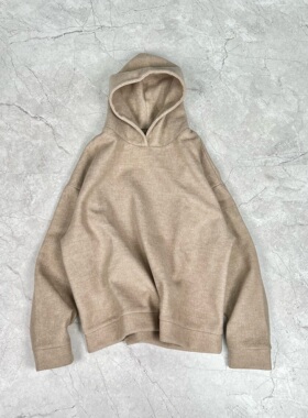 ARNODEFRANCE 全羊毛真丝连帽卫衣