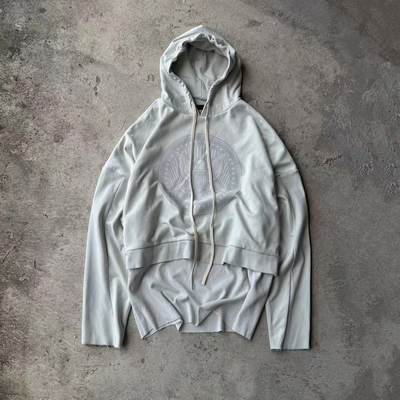 勋章战鹰涂鸦印花假两件连帽卫衣