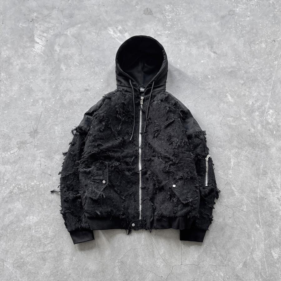 ARNODEFRANCE燃烧破坏连帽夹克