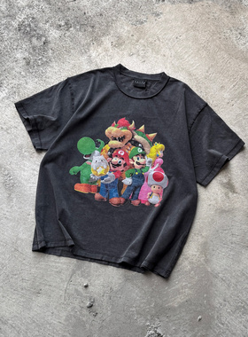 False Perception 涂鸦短袖T恤水洗黑