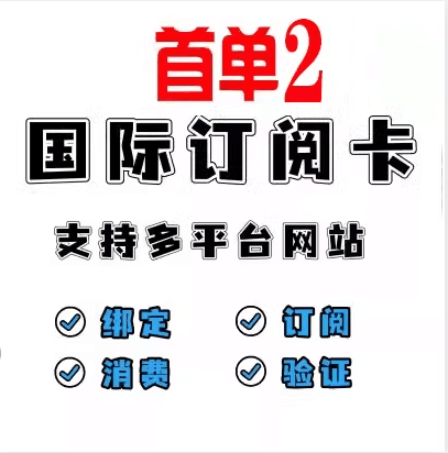 订阅赞助礼品卡信用美国日本VCC虚拟卡游戏音乐付款申请费代缴