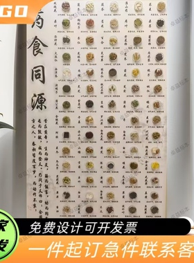 中药标本展示框中草药材