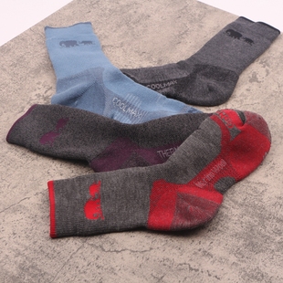 merinowool羊毛袜coolmax徒步Thermolite保暖毛圈加厚登山袜男女
