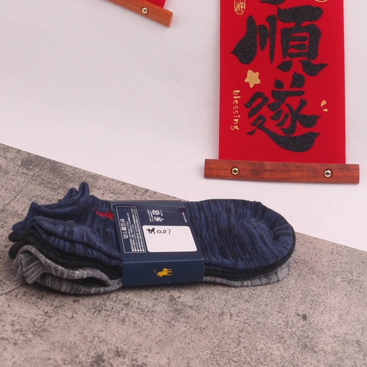 原单POLO休闲纯棉吸汗夏薄男船袜