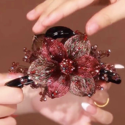 高级感手工铜丝抓夹发卡子