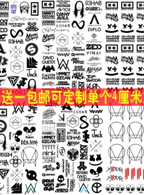 百大DJ 马丁盖瑞斯 艾伦 电音节 潮爷演唱会A神阿明 烟鬼纹身贴