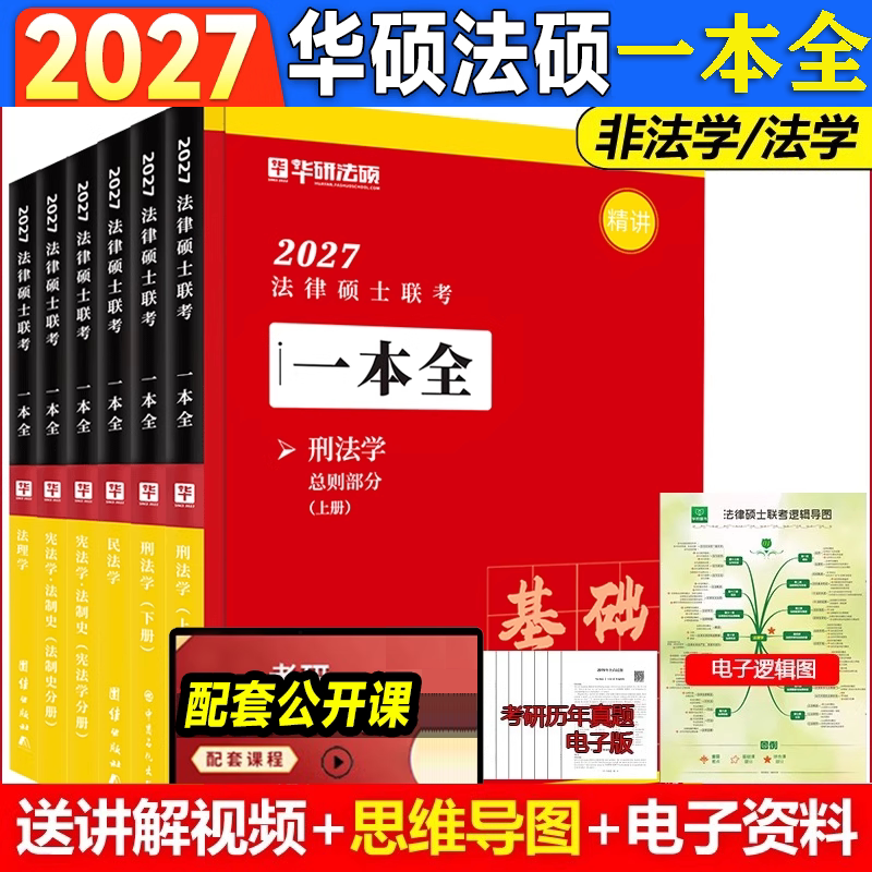 2027考研法律硕士联考华研法硕一本全四本套章节真题1000题背诵体系6套卷杨烁民法于越刑法赵逸凡法制史杜洪波法理学法学非法学图片