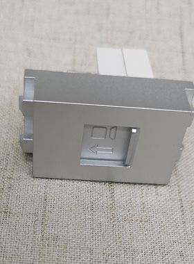 银灰色128型电脑模块CAT6超六类带防尘门宽带网线免打墙壁插座