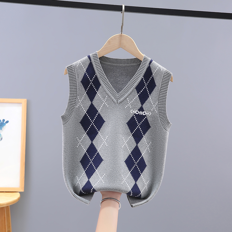 男童马甲纯棉针织衫背心打底衫
