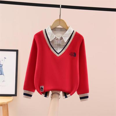 男童加绒卫衣保暖毛衣