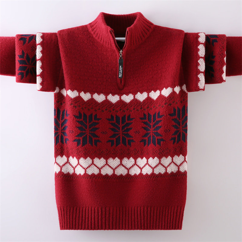 男童毛衣秋冬款加厚儿童红色针织衫中大童男孩半高立领拉链打底衫,童装/婴儿装/亲子装,毛衣/针织衫,淘宝优惠券,粉丝福利购,淘宝优惠卷
