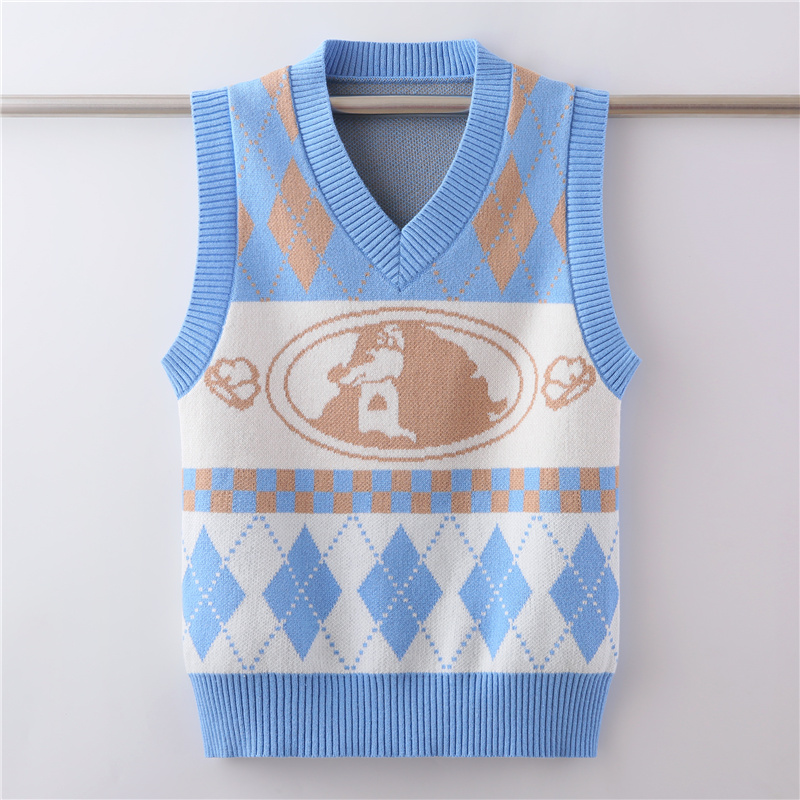 秋冬加绒加厚纯棉针织衫男童马甲