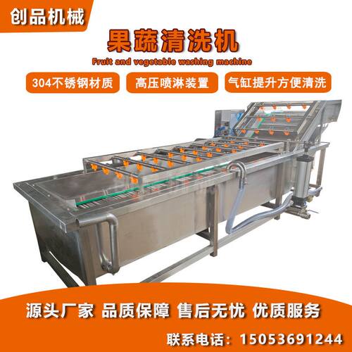 创品销售不锈钢气泡清洗机 荔枝杨梅清洗机 商用洗果机