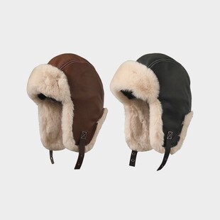 WinnieLee雷锋帽女秋冬季加厚保暖毛绒帽户外防寒护耳帽飞行帽男