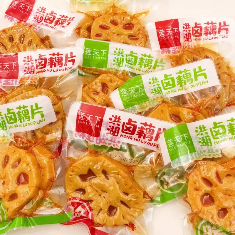 莲天下洪湖卤藕片香辣脆藕片麻辣素食莲藕丁即食下饭菜零食品小吃