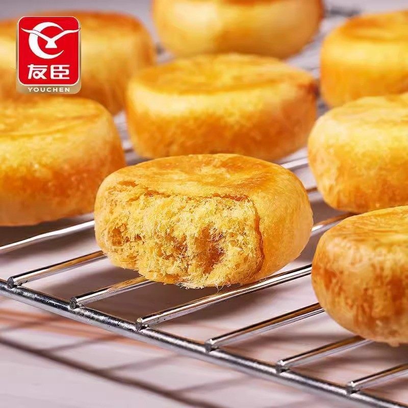 友臣肉松饼葱香味营养早餐面包糕点心散装休闲充饥小吃饼干零食品