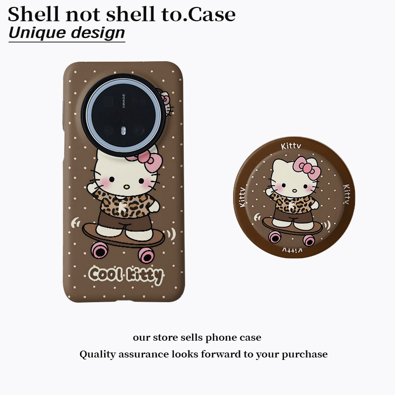 波点滑板KT猫磁吸菲林二合一适用华为p80手机壳oppofindx9小米15p卡通风HelloKitty保护套17promax可爱通用款