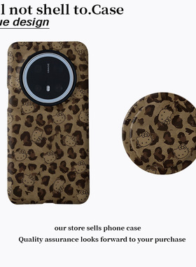 豹纹凯蒂猫磁吸菲林二合一适用华为p70p小米vivox200s/oppo手机壳16pro卡通kitty猫手机套小米15网红保护套