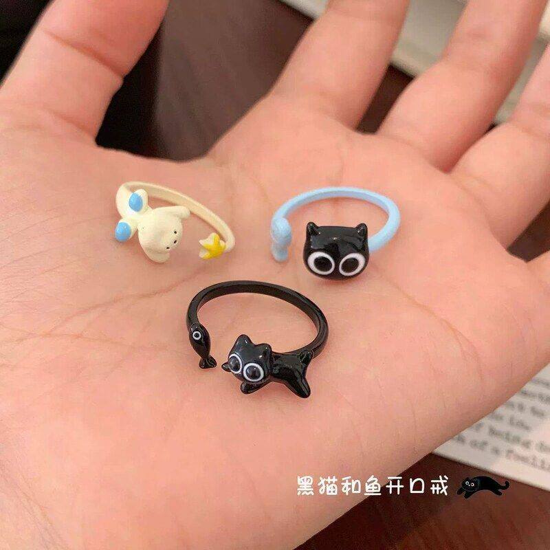 2026新款可爱卡通动物开口戒戒指/指环