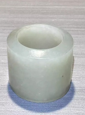 清代和田玉扳指 古玩和田玉雕件和田玉摆件 真品和田玉摆件