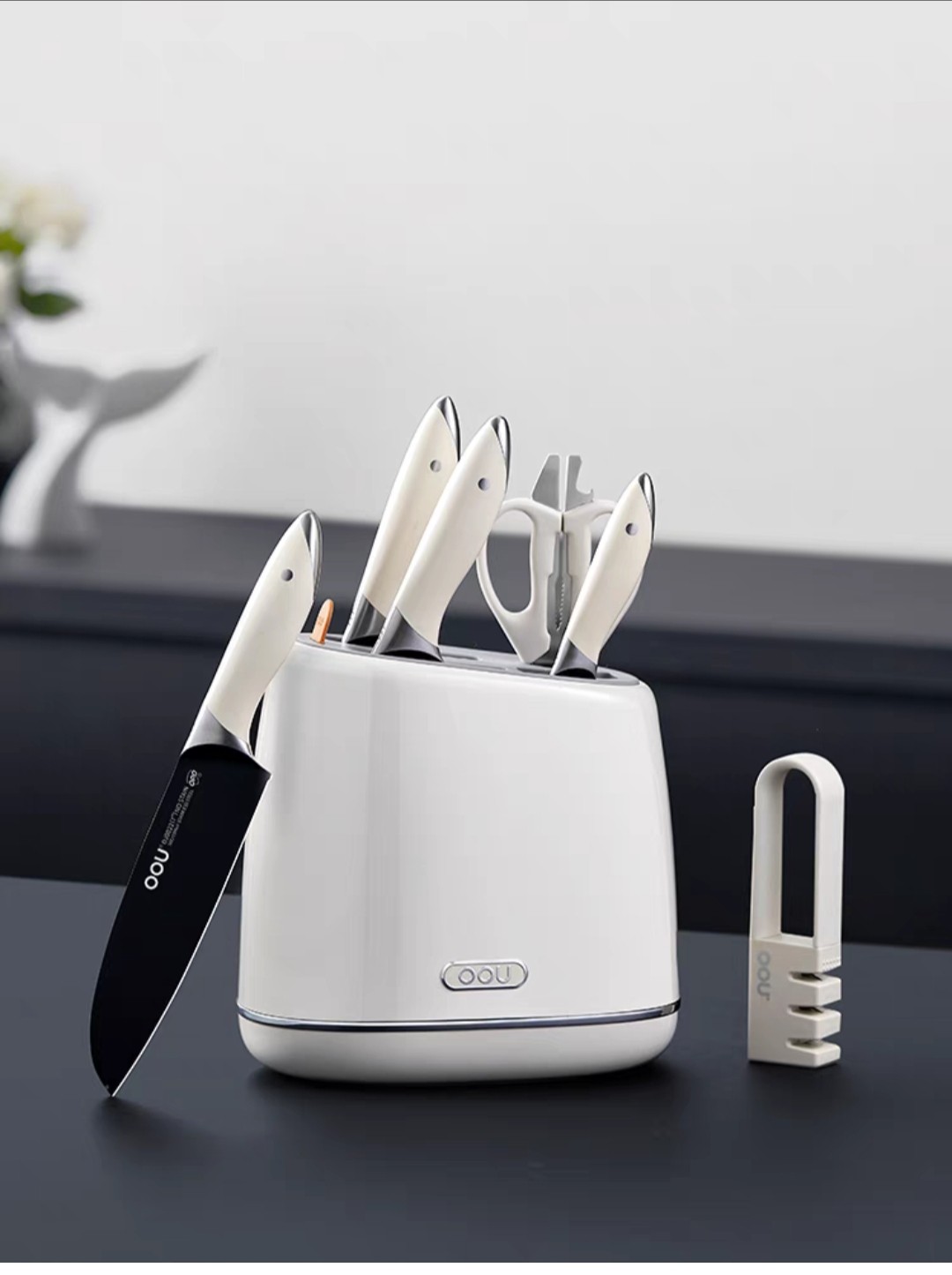 新疆包邮正品oou鲸系列套装组合菜刀家用切菜刀斩骨刀小厨刀