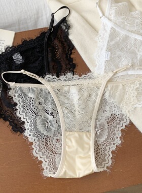 性感蕾丝内裤女士纯欲女式无痕透气薄款生法式镂空低腰三角裤