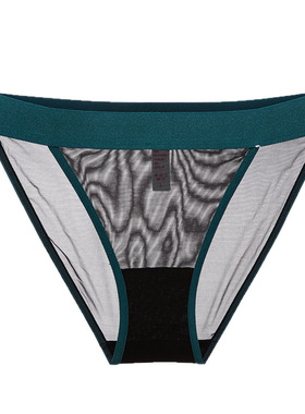 内裤女蕾丝低腰无痕冰丝透明薄款透气网纱风纯棉裆