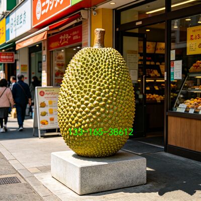 玻璃钢水果造型雕塑菠萝蜜榴莲卡通农业园区园林户外创意装饰小品