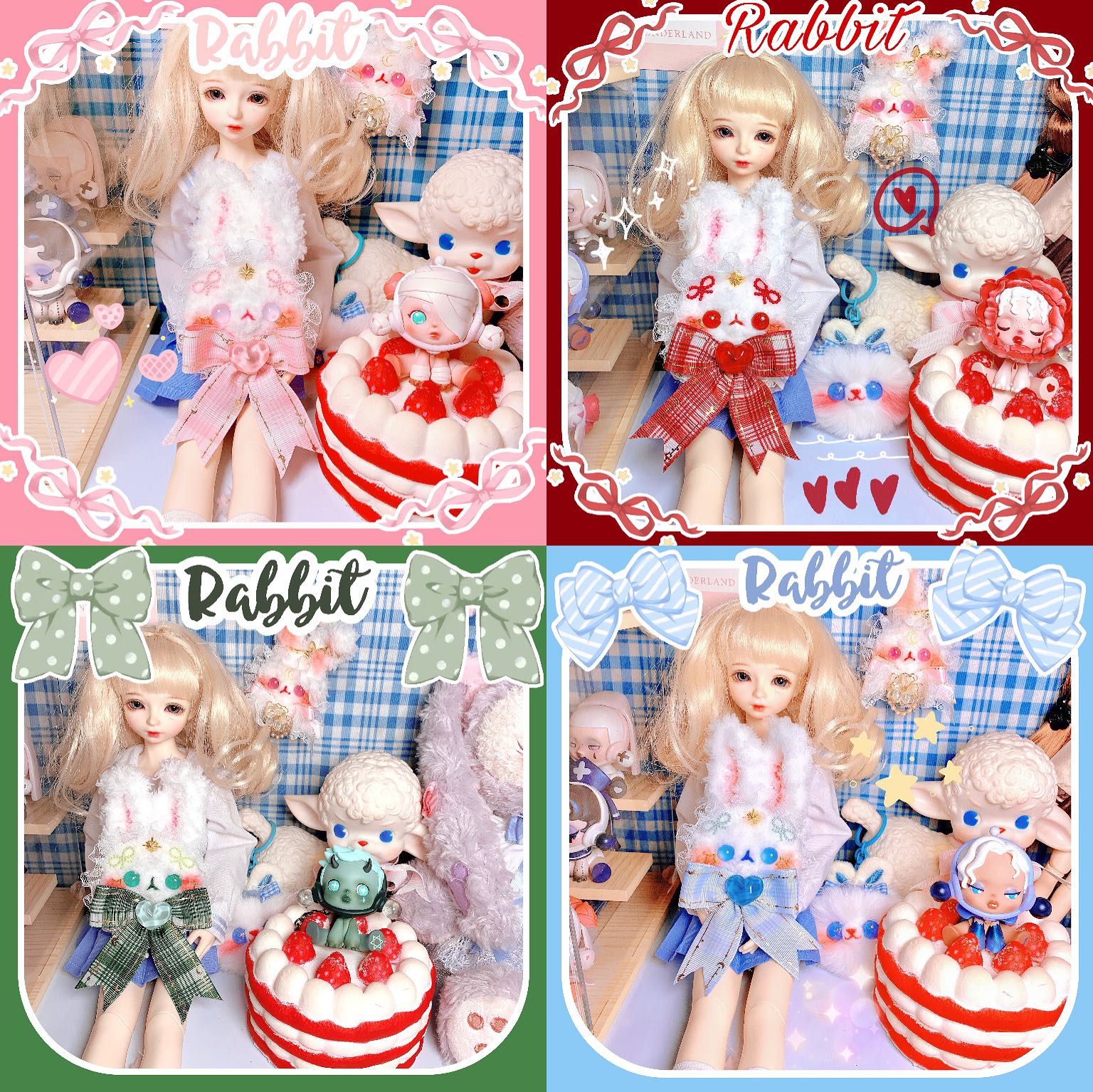 现货大款可爱兔搭配jk情侣款胸针