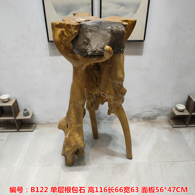 天然根包石根雕花架石来运转