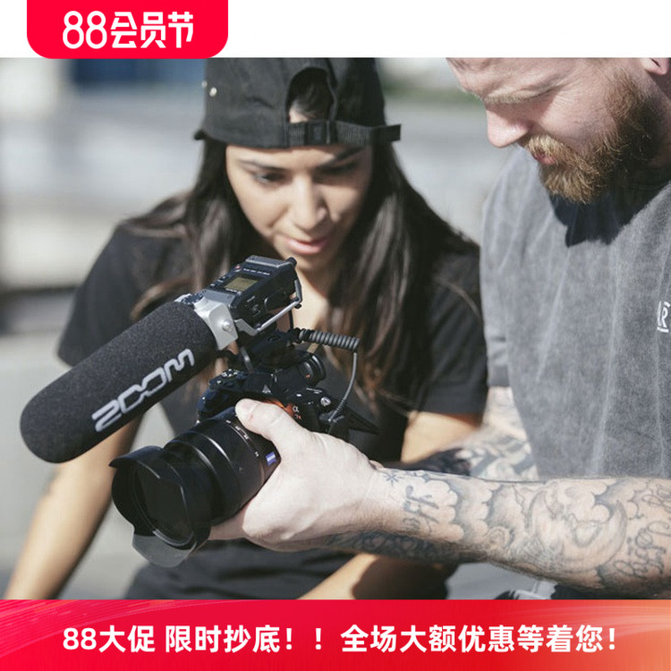 ZOOM F1-SP领夹麦克风采访胸麦单反无线直播主播婚庆采访电容话筒