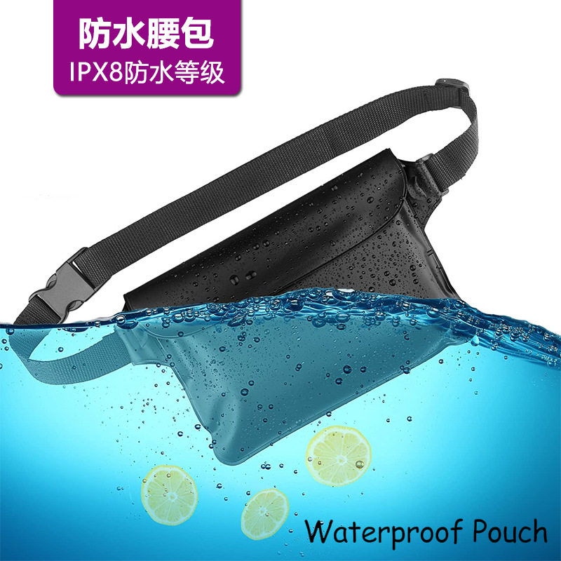 PVC TOUCHSCREEN OUTDOOR WAIST BAG WATERPROOF BAG TRANSPARENT WATERPROOF WAIST BAG BAG IPX8 DRIFTING BEACH PHONE WATERPROOF BAG