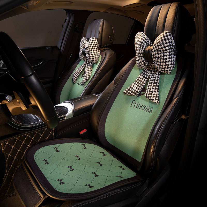 新款汽车坐垫网红女神座椅套四季通用半包座套轿车SUV座垫车垫女