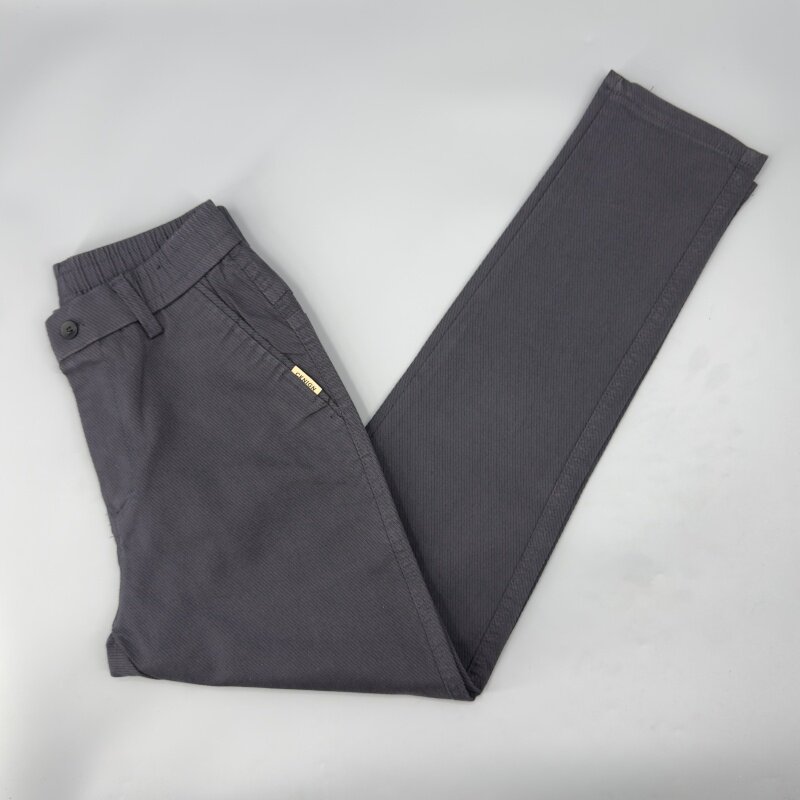 秋冬季高级男士休闲裤新款百搭直筒修身韩版商务免烫深灰色长裤子