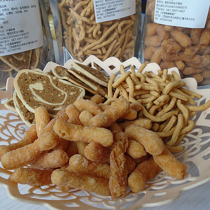 江西赣南特产年果子 三角酥 盐酥条500g 耳朵饼香酥零食2件起包邮