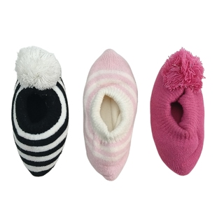 日单瑕疵特惠款 纯色条纹居家保暖脚底硅胶防滑地板袜