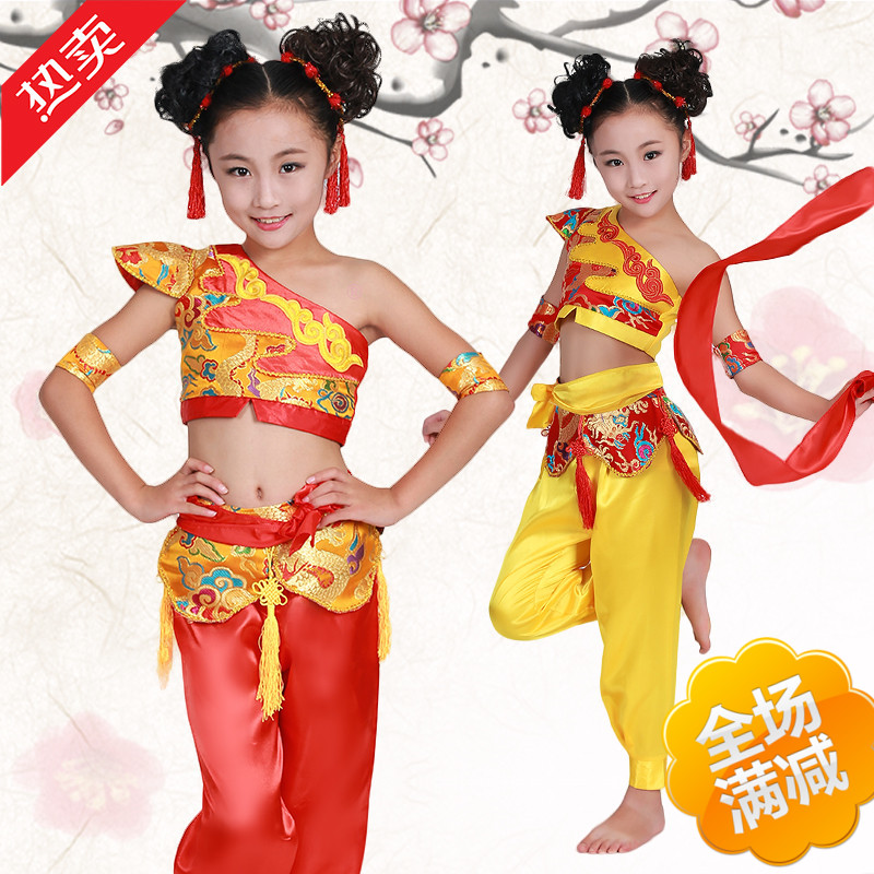 喜庆亮片幼儿园打鼓服喜庆