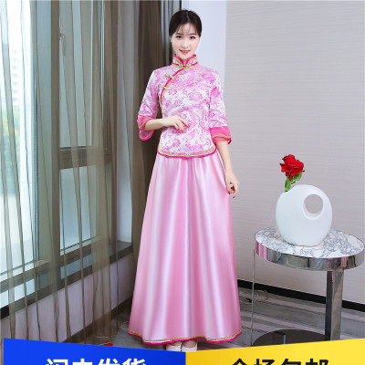 中老年大合唱大合唱民国风长裙