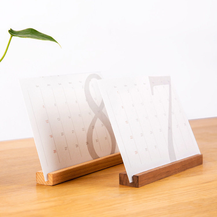 实木便条夹年历支架创意桌面照片夹留言夹木质明信片标签夹台历夹