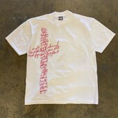 T恤男女同款 海外订单尾货 专柜撤回外贸港风潮牌纯棉短袖 宽松上衣