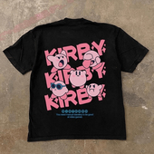 海外订单尾货 t恤男女宽松ins上衣 撤回外贸重磅纯棉卡通印花短袖