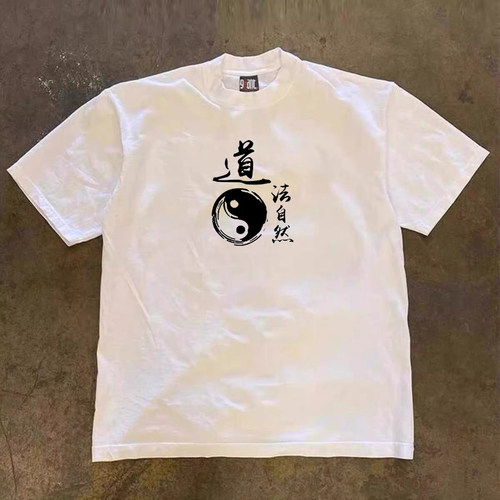 漫越美~品牌折扣美式街头重磅纯棉短袖t恤男女同款夏季上衣潮ins