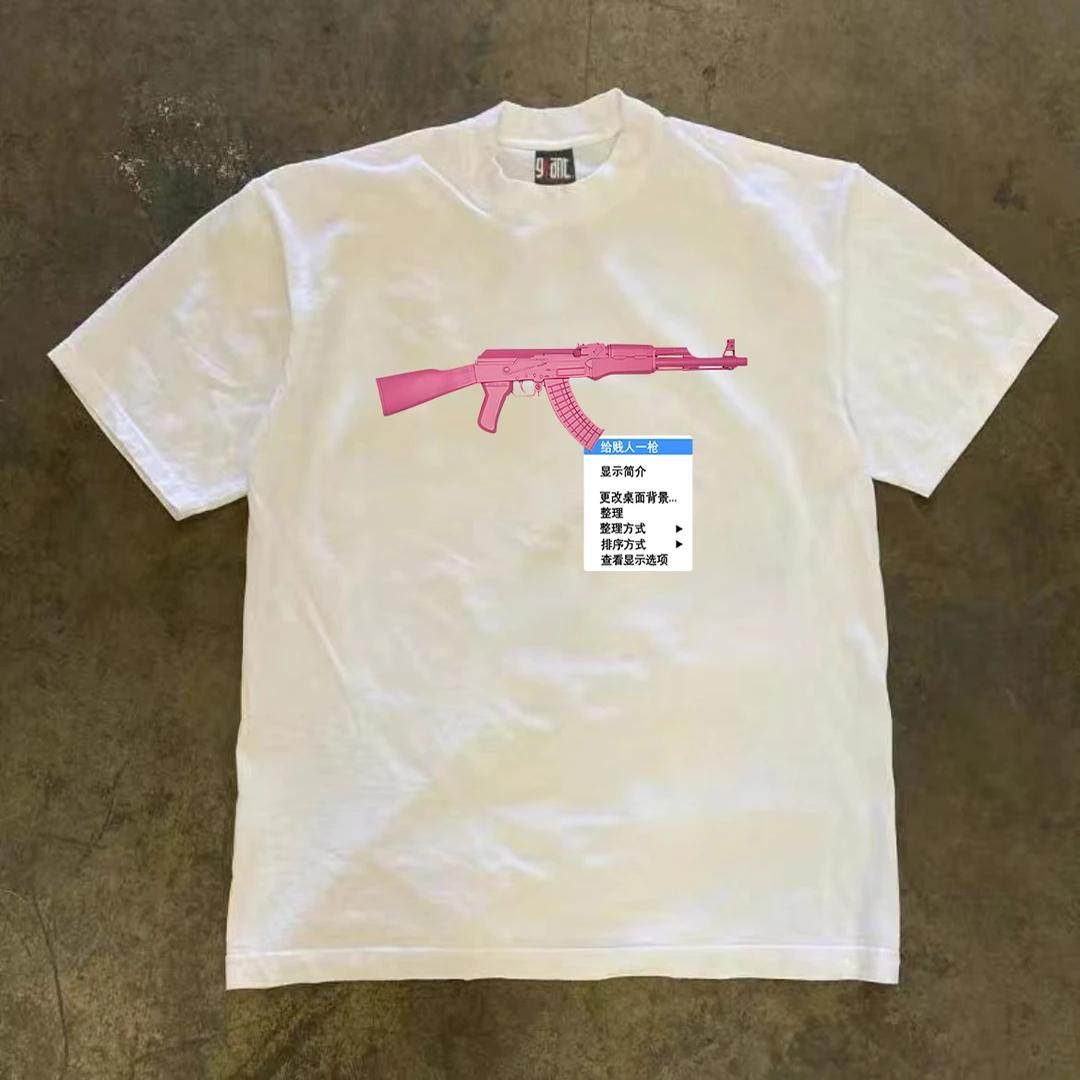 T-SHIRT AK47 ROSA