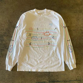 海外订单尾货 撤回外贸小众设计感重磅纯棉长袖 t恤男女百搭上衣服