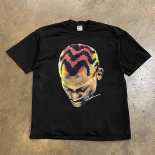 海外订单尾货~撤回外贸古着美式重磅短袖t恤男女同款ins纯棉上衣