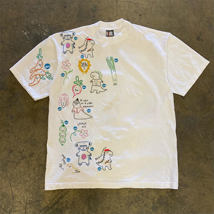 半袖 海外订单尾货 t恤男女同款 街头纯棉不透短袖 上衣 撤回外贸美式