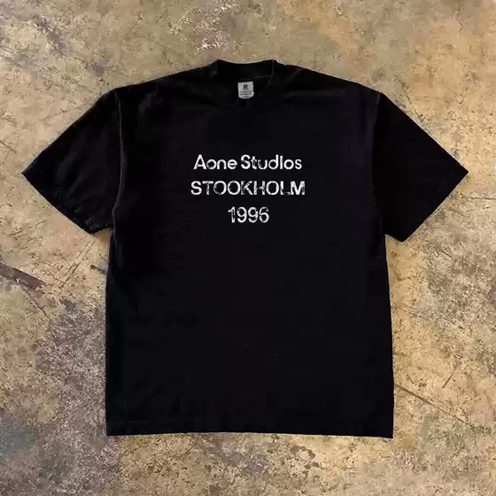 Leftover Stock from Overseas Orders ~ Cut Label, Withdrawn from Export, American Street Style Heavy Cotton Short-Sleeve T-Shirt, Unisex Loose Fit Top