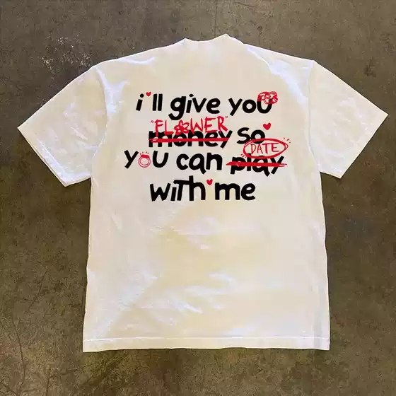 Overseas Order Surplus ~ Tag-Cut Foreign Trade Trendy Heavyweight Pure Cotton Short-Sleeve T-Shirt Unisex Loose Top INS